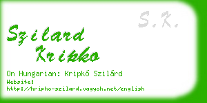 szilard kripko business card